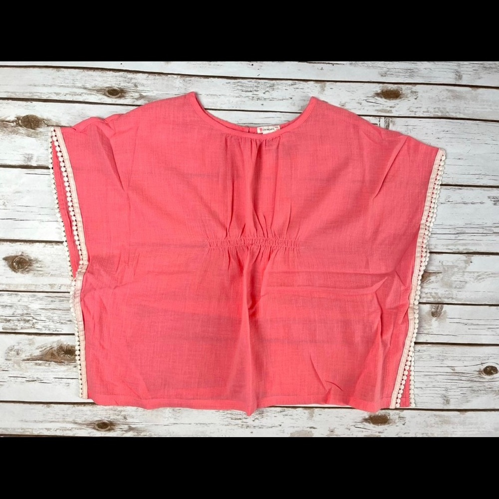 Crewcuts Girls Coral Kaftan Top Size 10 EEUC